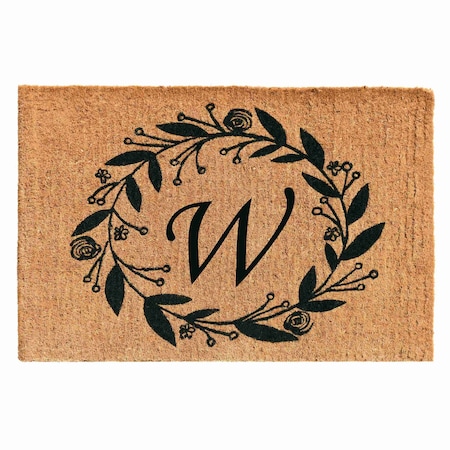 Calloway Mills Monogram Door Mat, Black, Natural, 24 in W x 36 in L 103362436W